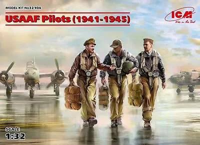 USAAF Pilots (1941-1945) (3 Figures) (Plastic Figures) 1/32 ICM 32104  • $15.51