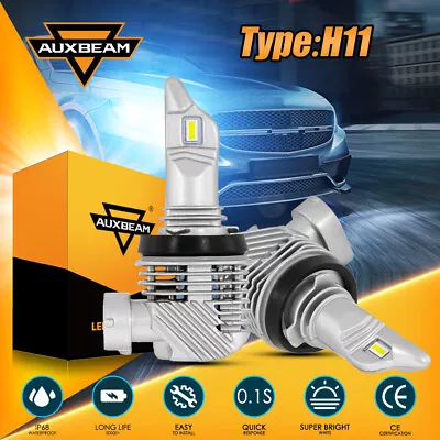 AUXBEAM 6000K LED H11 Low Beam Headlight For 04-15 Volvo VNL VNM 630 670 730 780 • $26.99