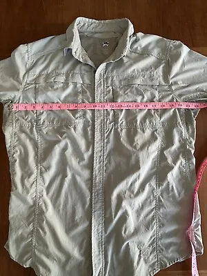 REI Co-Op Shirt Mens Large Sahara Short Sleeve Vented Button Up Hiking • $22