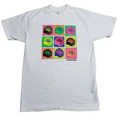 Vtg United Way 90s Andy Warhol Art Style Graphic T Shirt Sz Large • $39.99