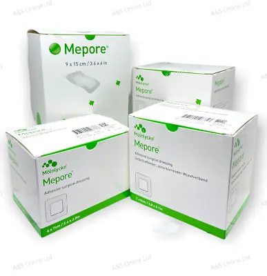 MEPORE Dressings Sterile Absorbant Medical Breathable Island Pad Water Repellant • £12.99