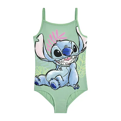 Girls Disney Lilo And Stitch Swimming Costume One Piece Swimsuit Ages 5-13 Years • £14.95