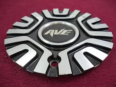 AVE By MKW Wheels Silver/Black Metal Custom Wheel Center Caps Set Of 1 #C-373-MB • $79.51