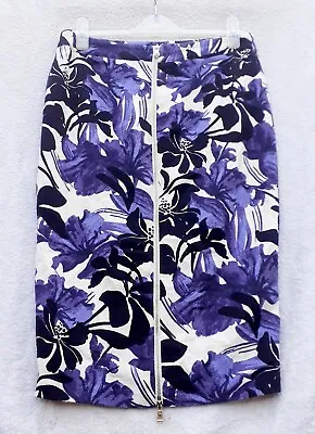£10 • Buy RIVER ISLAND Purple Floral Skirt Size 14
