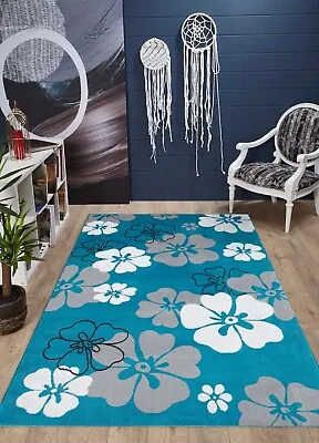 £44 • Buy New Modern Blossom Flower Design Rugs Large Small Living Room Blossom Mat UK