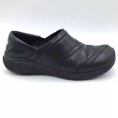 Merrell Womens Encore Eclipse 2 Clogs Shoes Black Leather Slip On Wedge 9 EUR 40 • $21.99