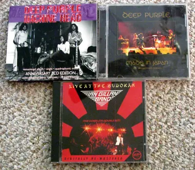 DEEP PURPLE/RITCHIE BLACKMORE/IAN GILLAN~LOT OF 5 CDs Hard Rock Heavy Metal • $40