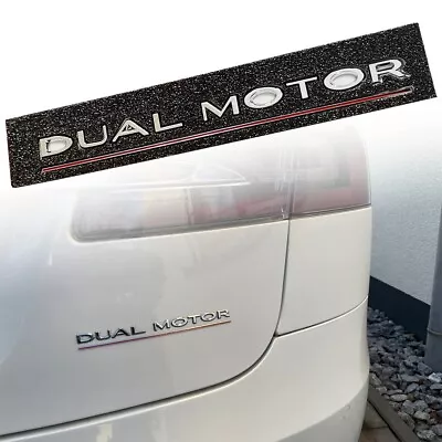 Dual Motor Emblem Decals 3D Letter Rear Trunk Sticker For Model 3 S Y X  Silver • $7.99