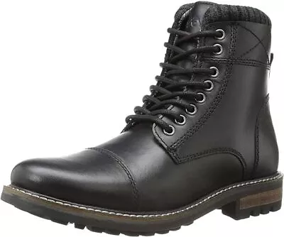 Crevo Men's Camden Leather Cap Toe Fashion Boots • $49.99