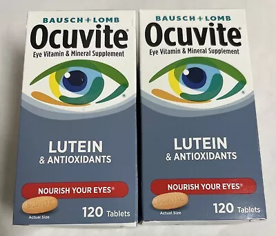 2 Pack - Bausch + Lomb Ocuvite Lutein & Antioxidants Supplement - 2x 120 Tablets • $19.99