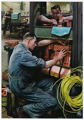 Switch Gear Workers Ellisons Birmingham WWII Laura Knight Print In 11 X 14 Mount • £19.95