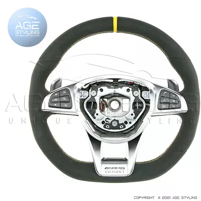 OEM Mercedes-Benz GLC63 C63 AMG Edition 1 Alcantara Steering Wheel GLE63 ML63 • $1999