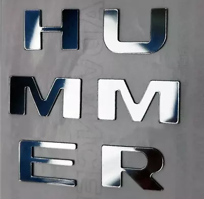 Chrome Front Bumper Letters For Hummer H3 ABS Plastic Inserts • $14.75