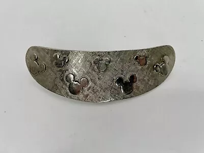 Mickey Mouse Disney Silver Tone Metal Hair Barrette Made In France • $19.99