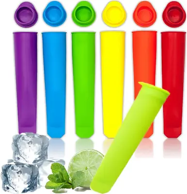 Silicone Popsicle Molds 6PCS Reusable Ice Pop Molds For Kids DIY Frozen Popsicl • $9.97