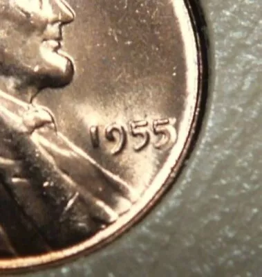 1955 Lincoln Cent  BU Blazer-Poor Man's Doubled Die-Notable Last  5  ( 5 ) • $16