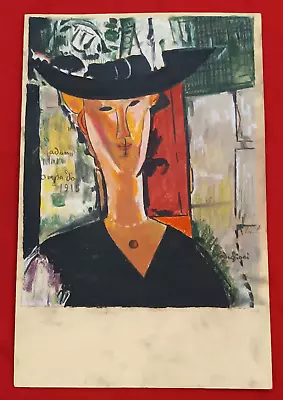 Amedeo Modigliani Drawing On Paper (Handmade) Signed And Stamped Mixed Media. • $100