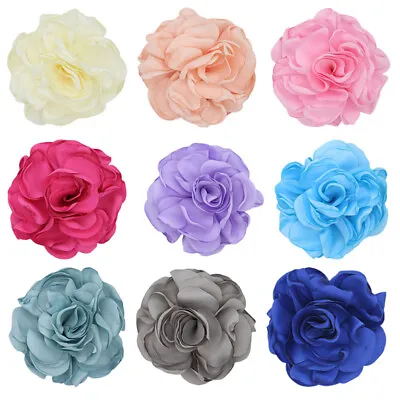 Women Flower Brooch Fabric Corsage Lapel Pin Brooches Badge Clothes Accessories • £2.34