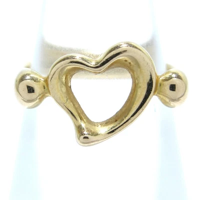 £392.43 • Buy Auth TIFFANY&Co. Open Heart - 18K Rose Gold Ring #4 1/4