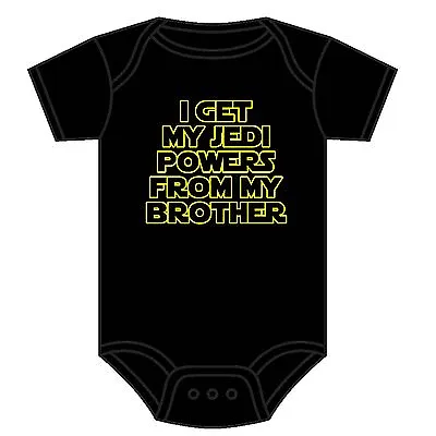 Disney Star Wars Baby Grow Jedi Powers From My Brother Jedi Master Yoda 0-18 M • £8.69