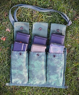 Mag Bandolieer - 6 Mag MOLLE Military Pouches Digital Camos - US Army USGI • $9.49