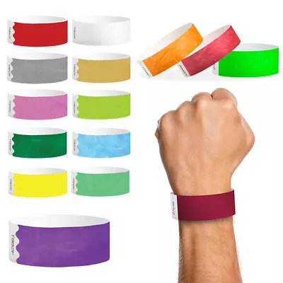 Plain Paper Wristbands Tyvek Security Entry Event Bonfire Easter Birthday Party • £17.99