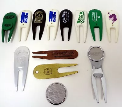 Lot: 12 Collectible Golf Divot Tools • $5