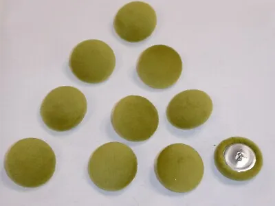 £3.95 • Buy 10 X Upholstery Buttons In LIME GREEN - Plush Velvet (Size: 25mm)