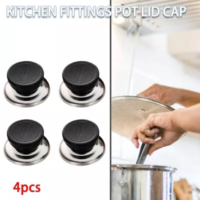 £3.84 • Buy 4Pcs Pan Lid Handle Replacement Cookware Pot Saucepan Hand Grip Knobs Kitchen