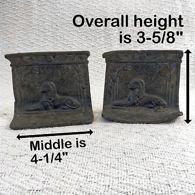 Vintage Retro Egyptian Revival Sphinx (1) PAIR Bookends Cast Iron VIDEO • $25