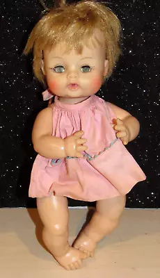 1965 Madame Alexander 8  Sweet Tears Drink & Wet Baby Doll Adorable W/Dress • $11.99