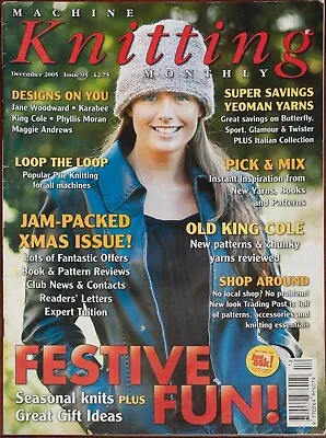 Machine Knitting Monthly Pattern Magazine December 2005 Christmas Festive • £5.49