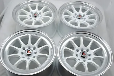 15 White Wheels Cooper Civic Yaris Miata Protege Escort Aerio 4x100 4x114.3 Rims • $599
