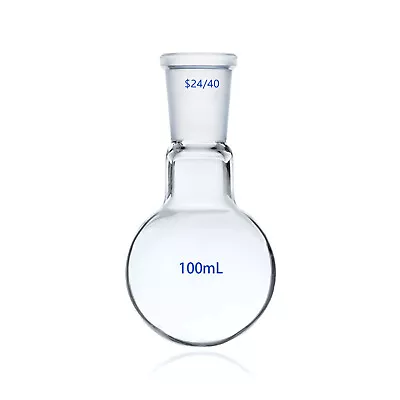 100ml24/401-NeckRound Bottom Glass FlaskSingle NeckLab Boiling Bottle • $12.99