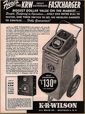 1947  K R Wilson FastCharger Print Ad Battery Booster Charger • $12.99