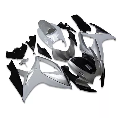 SM Injection Kit Silver Fairing Fit For  2006 2007 GSXR 600 750 A039 • $379.99