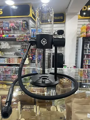 Gravity Bong Sandglass Gravity Hookah Shisha Water Pipe 360 Rotating Clear Glass • £140