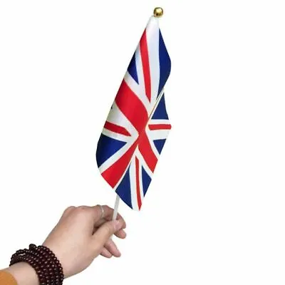 £3.49 • Buy Small Union Jack UK Hand Flag - England British Game Supporter Car Travel Banner