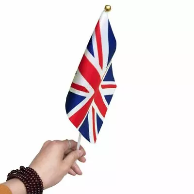 Small Union Jack UK Hand Flag - England British Game Supporter Car Travel Banner • £3.49