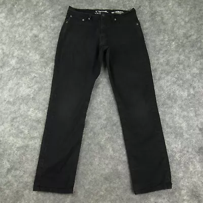 Levi Strauss Signature Jeans Mens 31x30* Black S67 Athletic Straight Leg Denim • $18.95