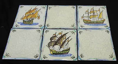 German Antique Maritime  Clipper Ship  Ceramic Tile Mosaic Wall Mural Backsplash • $169.95