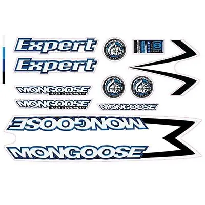 Mongoose - 1998 Expert For Chrome Frame - Decal Set - Old School Bmx • $88