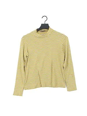 Marc O'Polo Women's Top L Yellow Cotton With Viscose Basic • £11.49