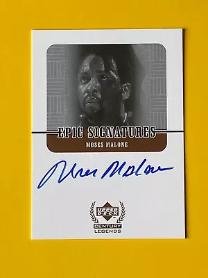 Moses Malone Auto | 1999-2000 Upper Deck Century Legends Epic Signatures #MM • $150