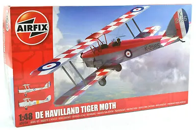 Airfix De Havilland D.H.82a Tiger Moth 1:48 Scale Plastic Model Plane Kit A04104 • $25.99