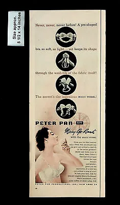 1955 Peter Pan Merry Go Round Magic Wheel Woman Bra Vintage Print Ad 33821 • $7.48