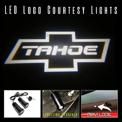 2Pc LED Courtesy Logo Door Lights Ghost Shadow Projectors Tahoe 100605 White • $30