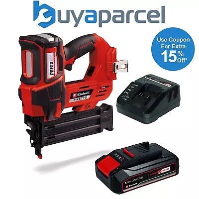 Einhell Power X-Change 18v Cordless Nailer FIXETTO Brad Nail Gun 18/50 +2.5AH • £187.99