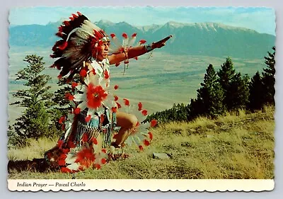 Postcard Montana Moiese Indian Prayer Pascal Charlo Flathead Tribe  6x4 E395 • $10.24