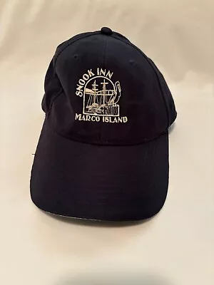Snook Inn Marco Island Florida Hat Blue & White Adjustable Baseball Cap One Size • $10.99